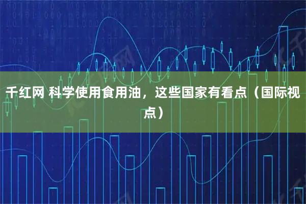 千红网 科学使用食用油，这些国家有看点（国际视点）